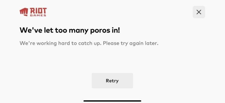 英雄联盟手游we＇ve let too many poros in什么意思？无法登陆解决办法[多图]图片1