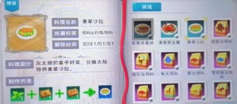 创造与魔法灰太狼饲料怎么做？青草沙拉制作攻略[多图]图片5
