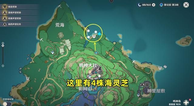 原神海灵芝分布图一览 2.8海灵芝采集点路线图分享[多图]图片1